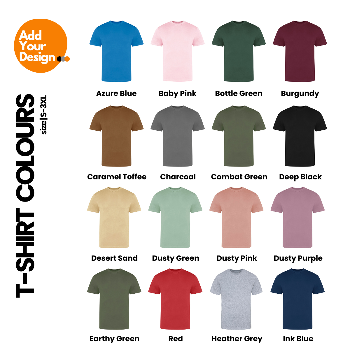 Custom Adult T-shirts - Unisex Fit - Add Designs | Logos | Images | Text