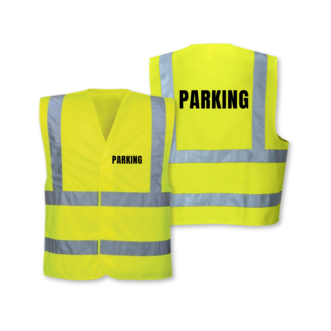 Parking Hi Vis Waistcoat – High Visibility Vest for Car Park Marshals & Attendants