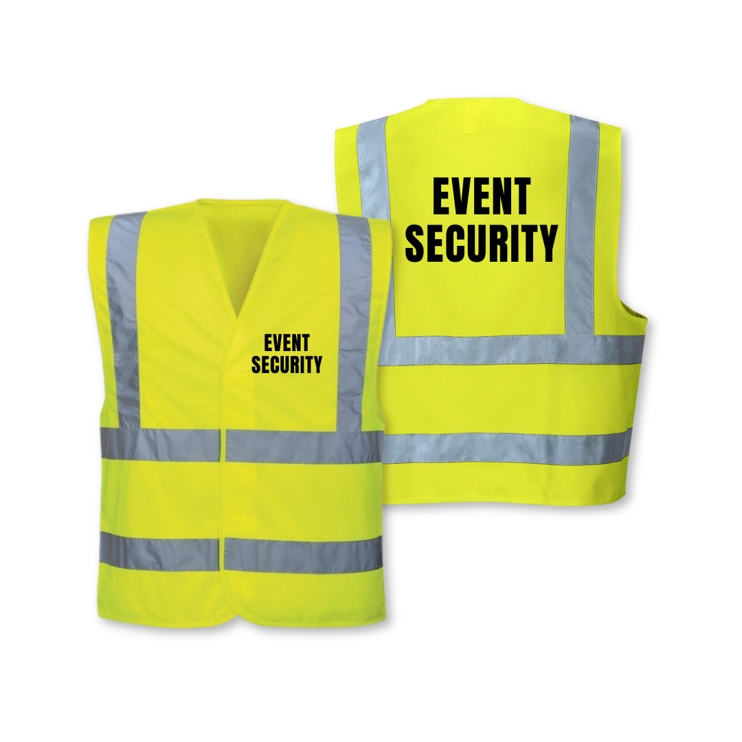 Event Security Hi Vis Waistcoat – High Visibility Vest for Crowd Control & Safety Teams
