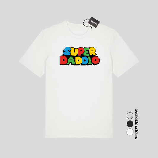 Super Daddio T-Shirt – Mario-Inspired Father’s Day Gift for Gamer Dads