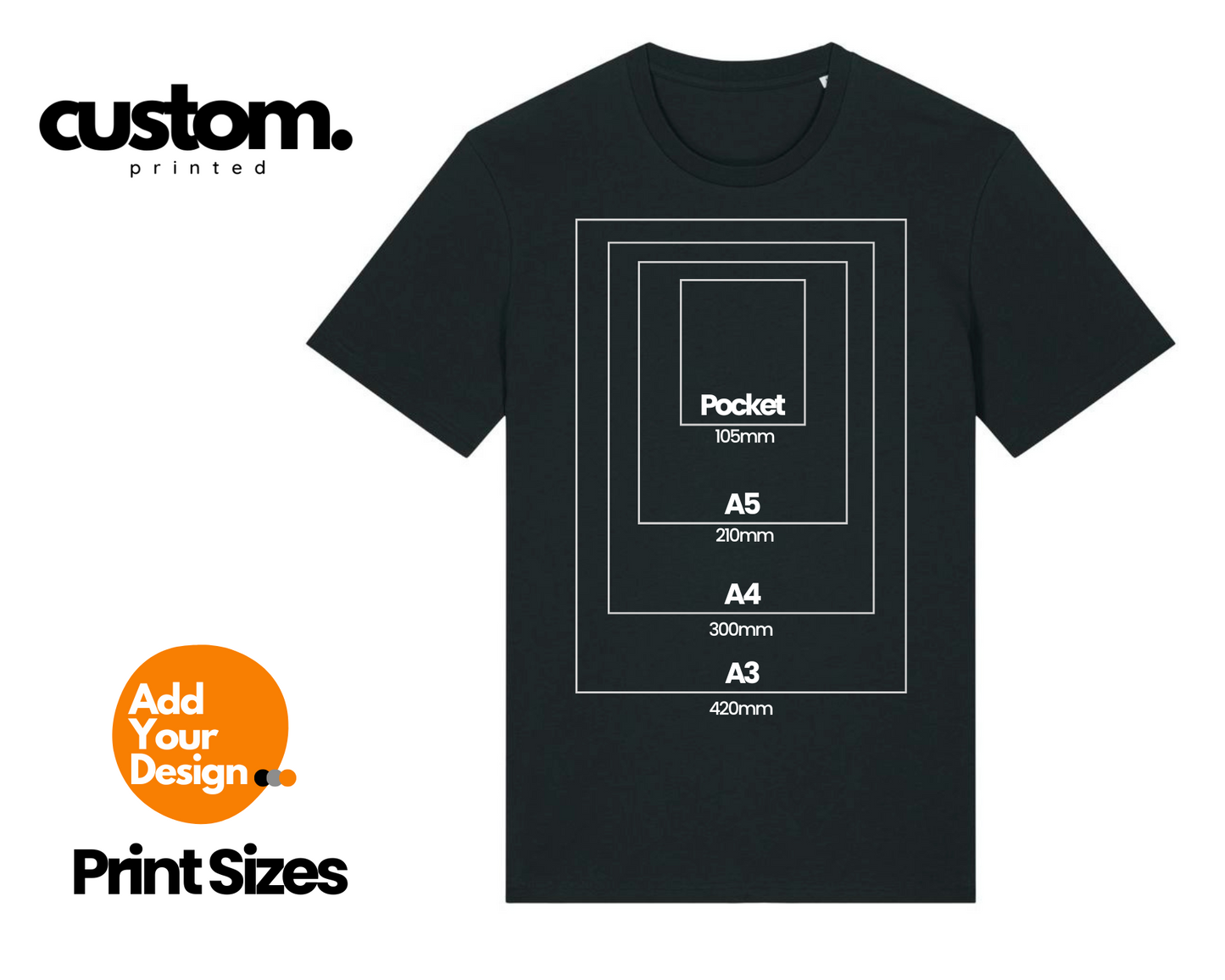 Custom Adult T-shirts - Unisex Fit - Add Designs | Logos | Images | Text