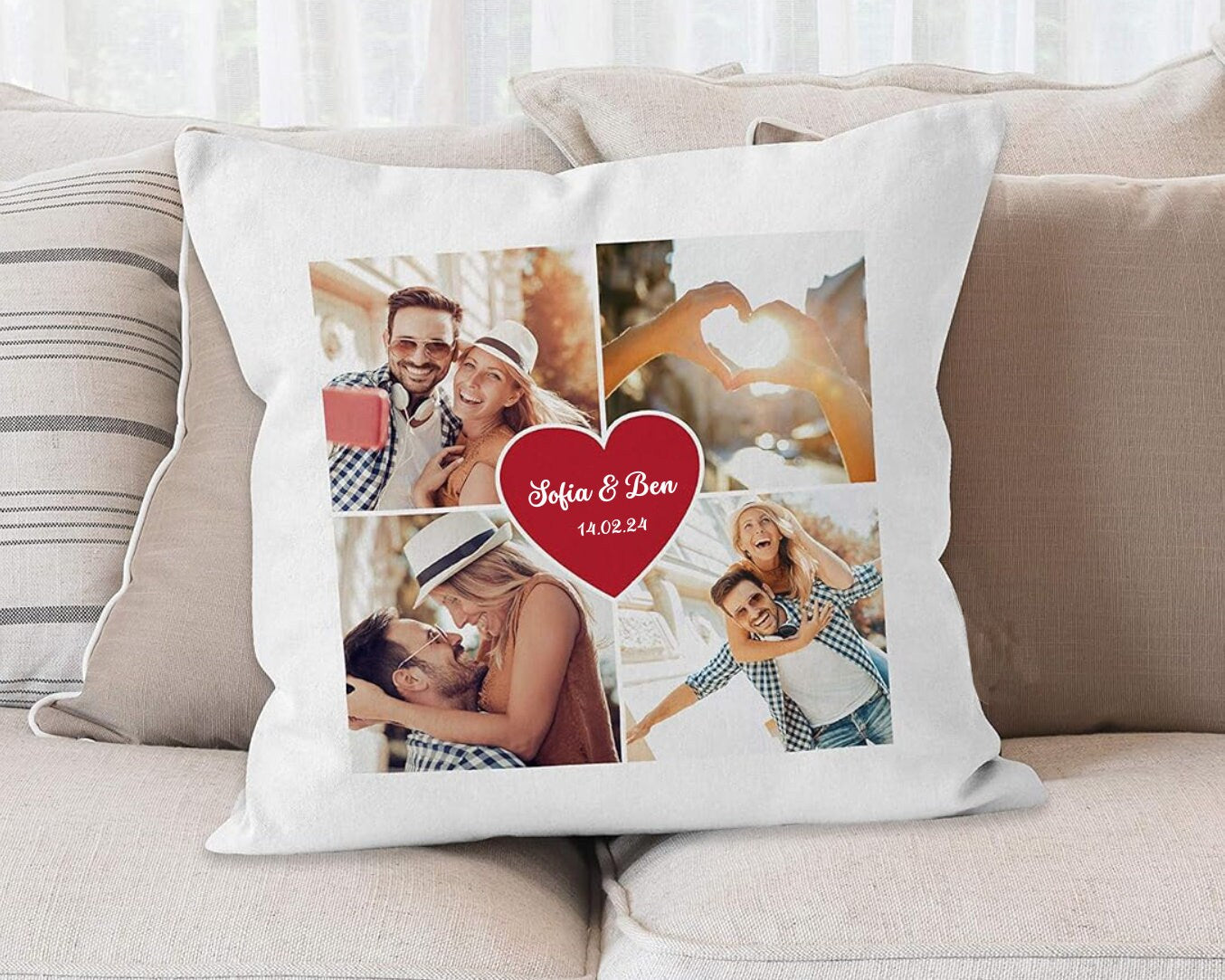 Custom Cushion Covers Valentine Anniversary Gift Custom Printed