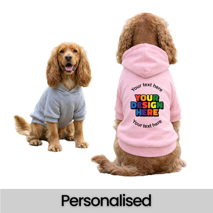 Personalised Dog Hoodie – Custom Name Pet Jumper | Soft Cotton Puppy Hoodie