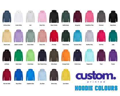 Kids Personalised Sport Team Hoodie - Football, Rugby, American Football, Cricket, Basketball