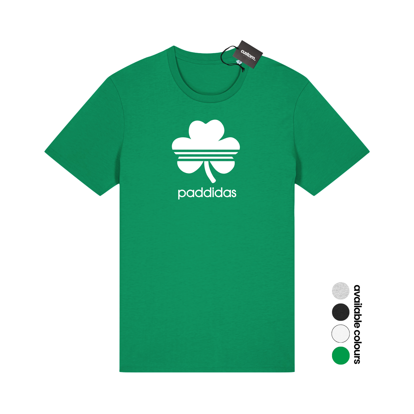 St Patrick's Day Funny "Paddidas" Irish Paddys Day T-Shirt - Adults