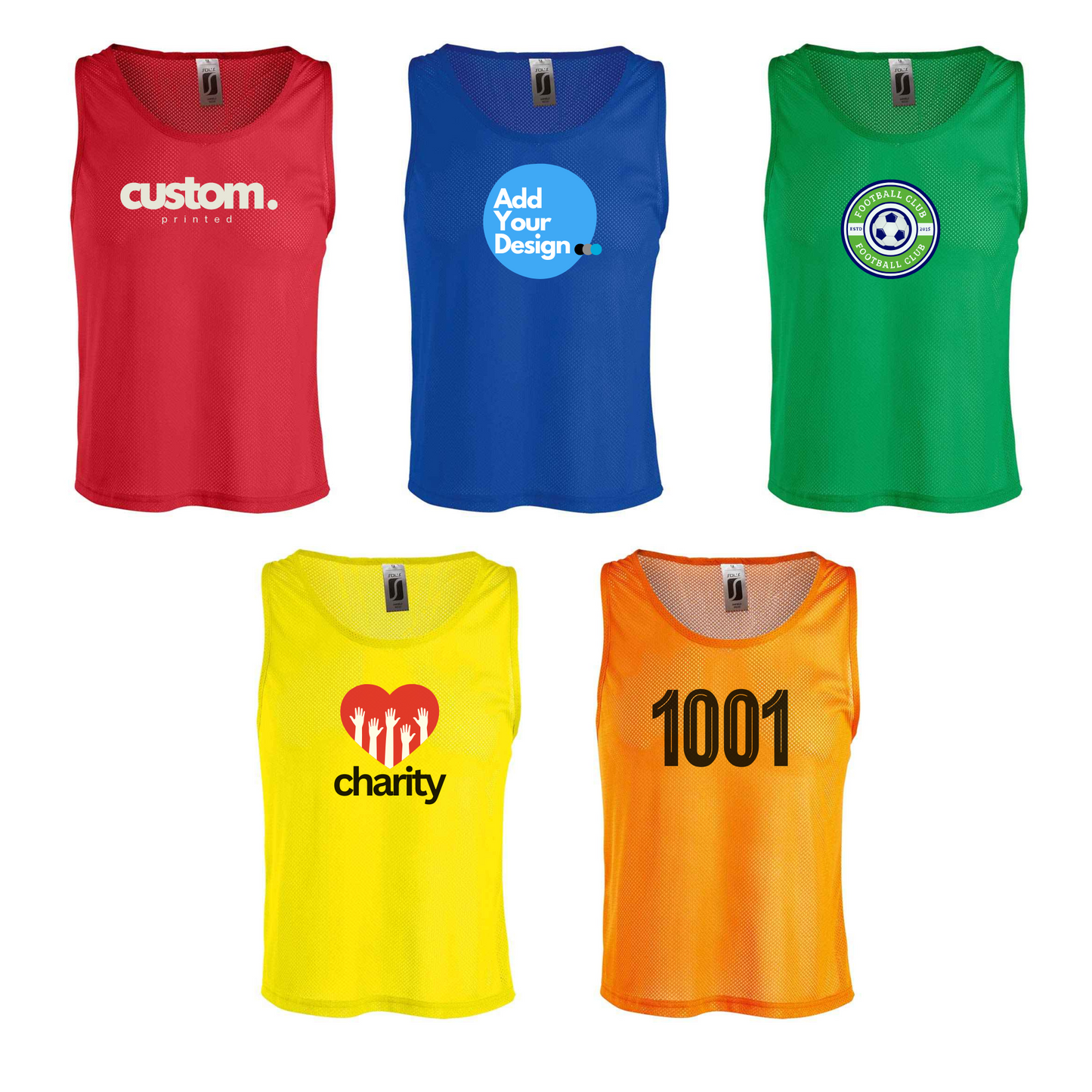 Custom Training Sports Mesh Bibs