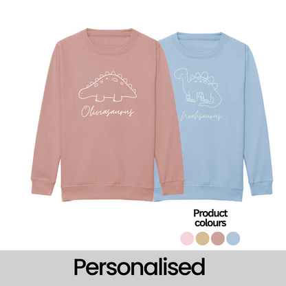 Kids Personalised Dinosaur Sweatshirt