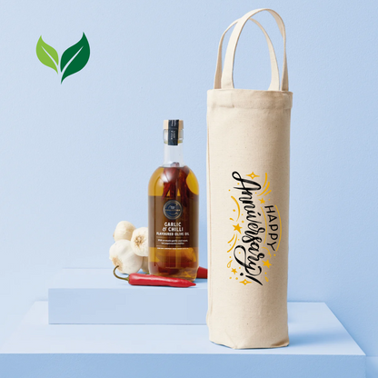 Custom Recycled Premium Canvas Bottle Bag