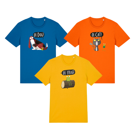 Oi Dog Oi Cat Oi Frog Inspired T-Shirts - Adult & Junior