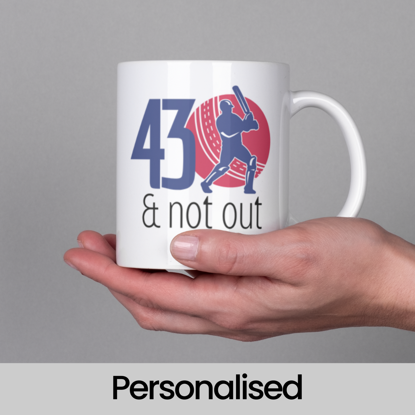 Personalised Age Cricket Coffee Mug