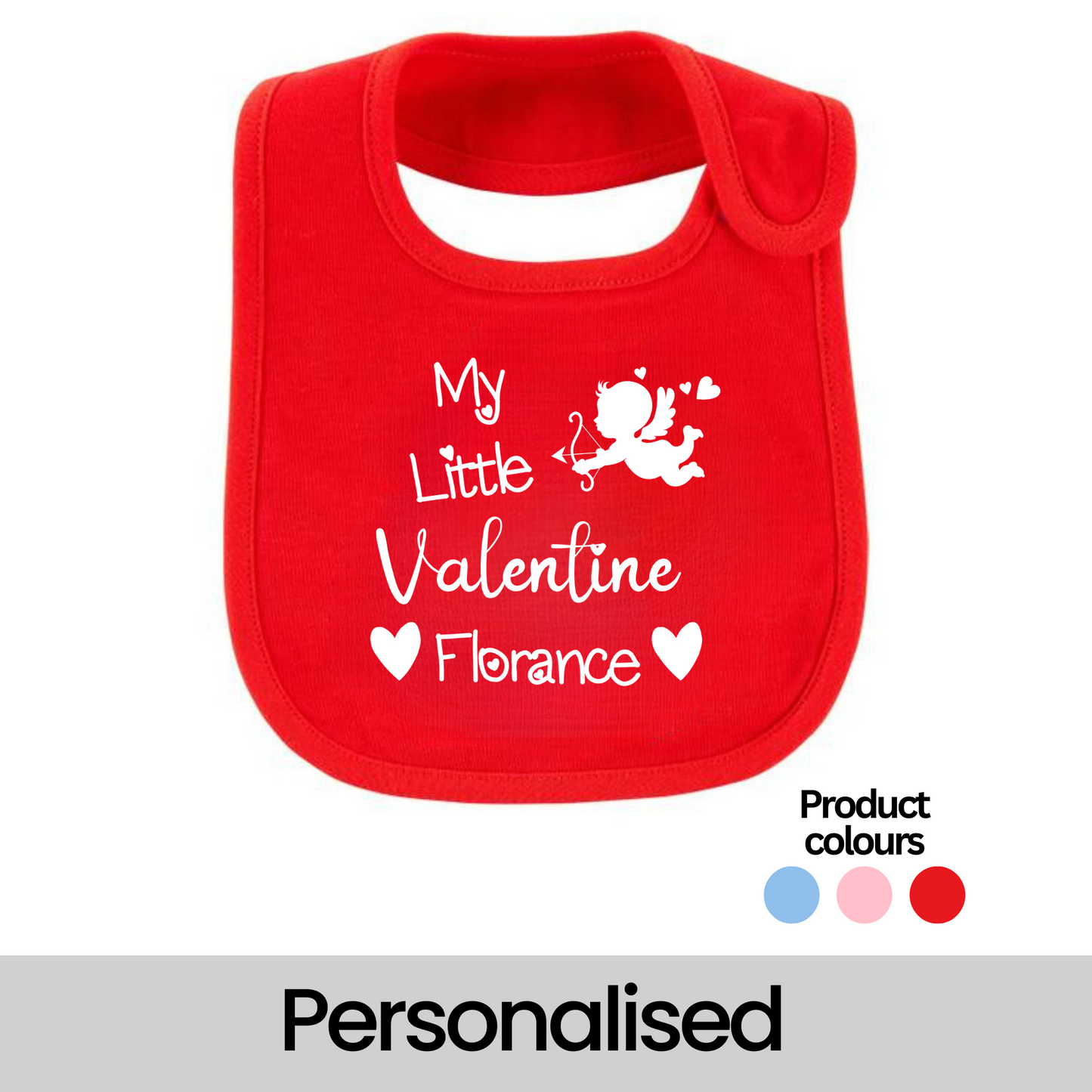 Custom Valentines Baby Bib