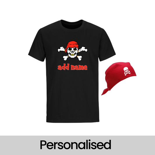 Kids Custom Pirate Shirt & Hat Costume