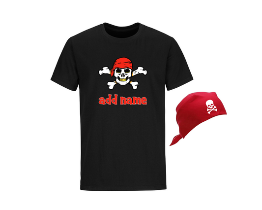 Kids Custom Pirate Shirt & Hat Costume