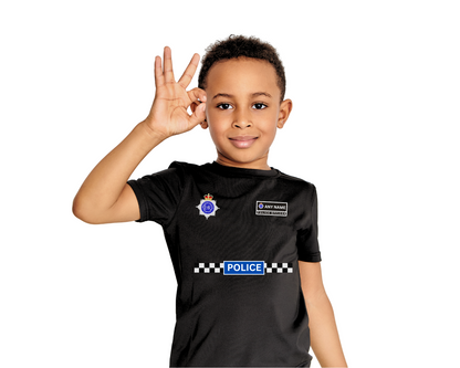 Kids Custom Police Shirt Officer Costume