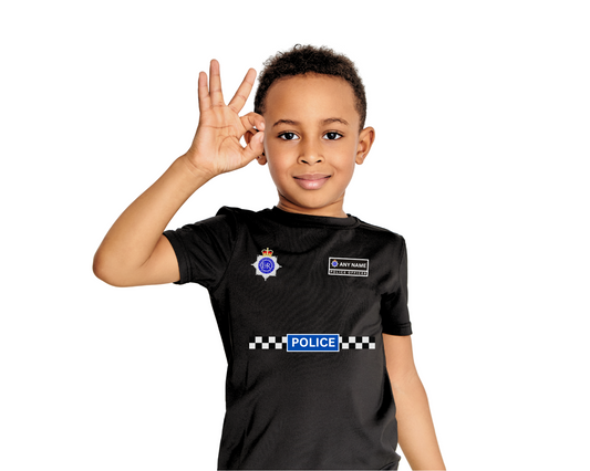 Kids Custom Police Shirt Officer Costume