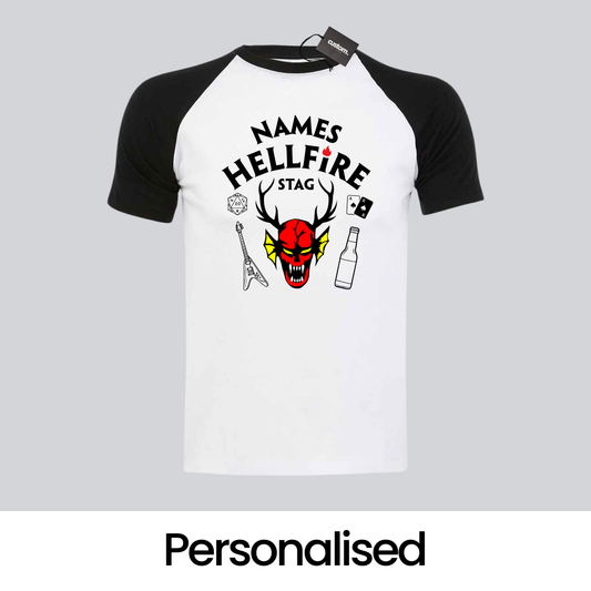 Personalised Hellfire Stag Do T-Shirts – Add Your Stag’s Name!