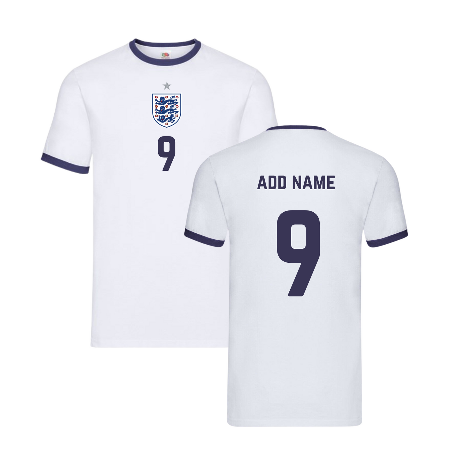 England Retro Design Football T-shirts - Adults