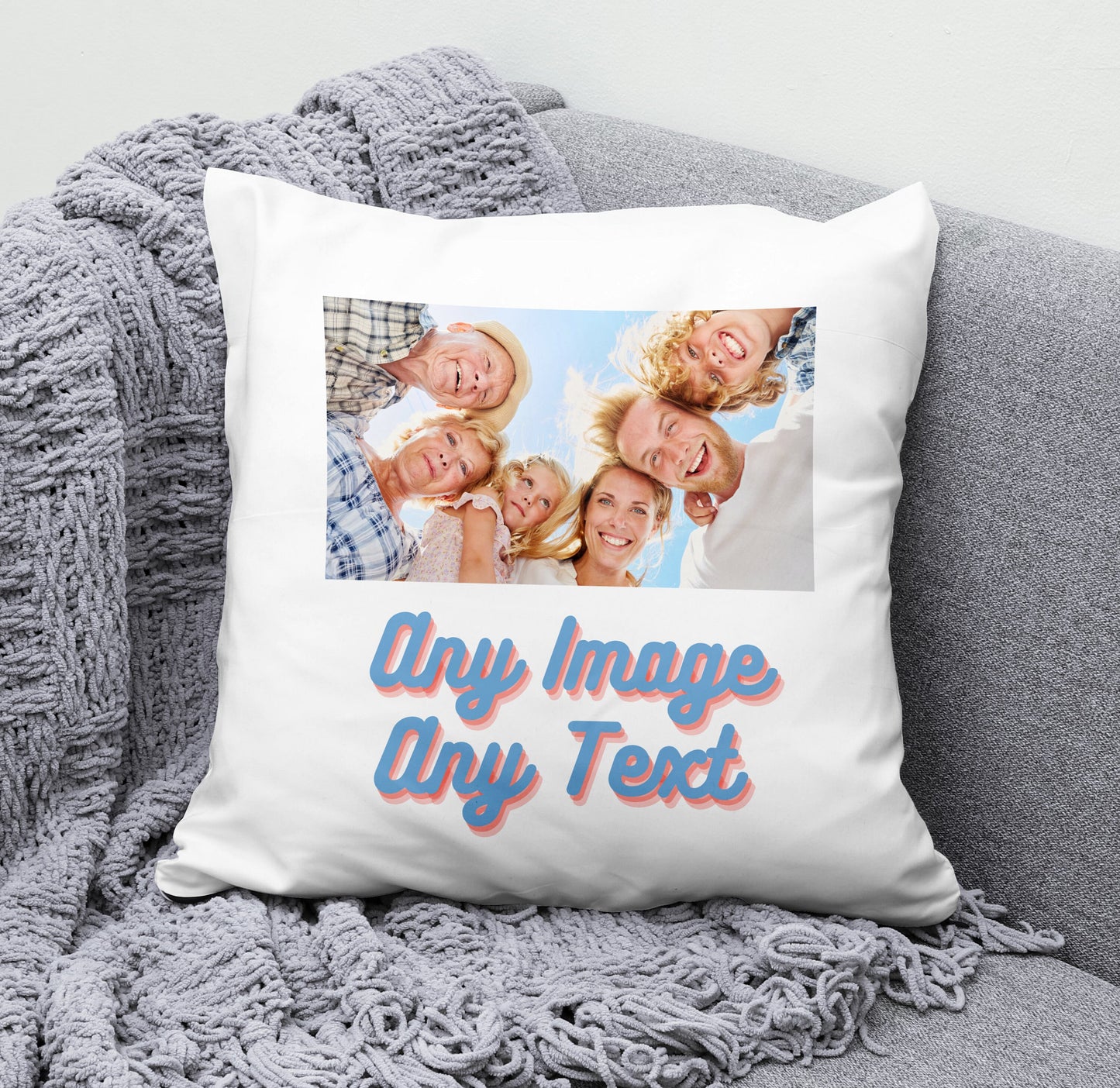 Personalised Cushion Covers - Add Image - Add Text - Custom Pillow Cover - Gift - Family - First Pillow - Add Baby Scan