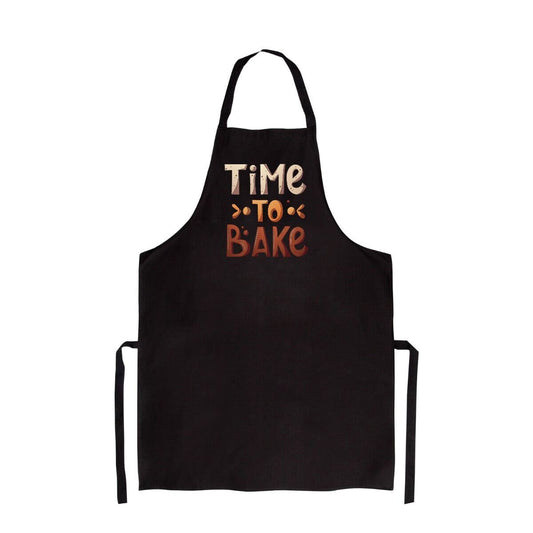 Time to bake Apron Gift - One size - Black