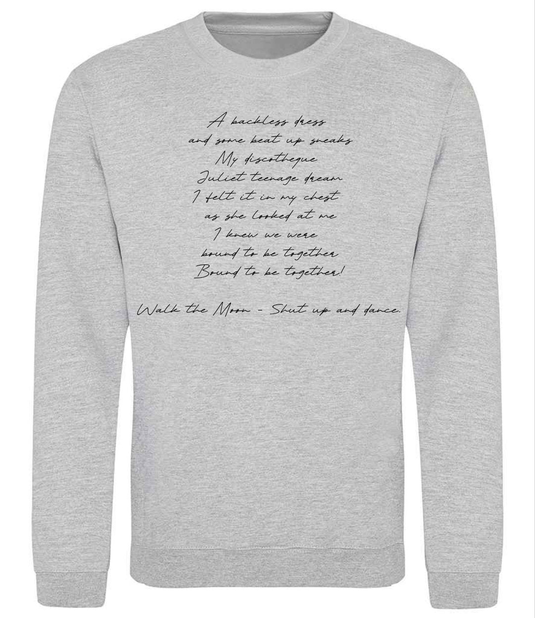 Custom Song Lyric Sweatshirts