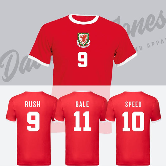 Wales Retro Design Football T-shirts - Classic Design - Adults - Welsh - World Cup