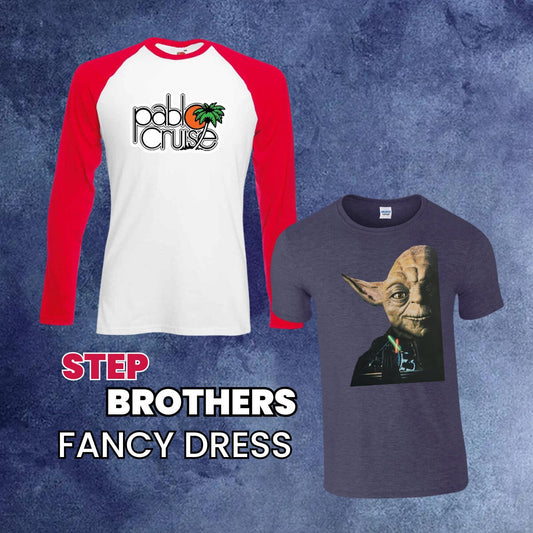 Step Brothers Inspired Film 2000&#39;s Fancy Dress - Stag Do - Party Dress Up - Adult Fancy Dress - T-shirt Bundle