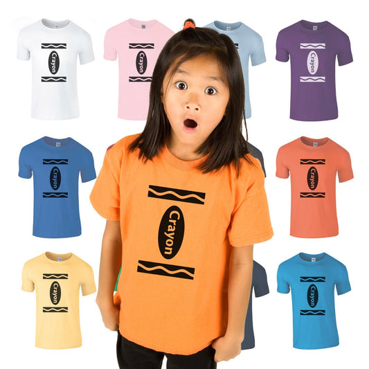 Kids Crayon T-Shirt - Various Colours