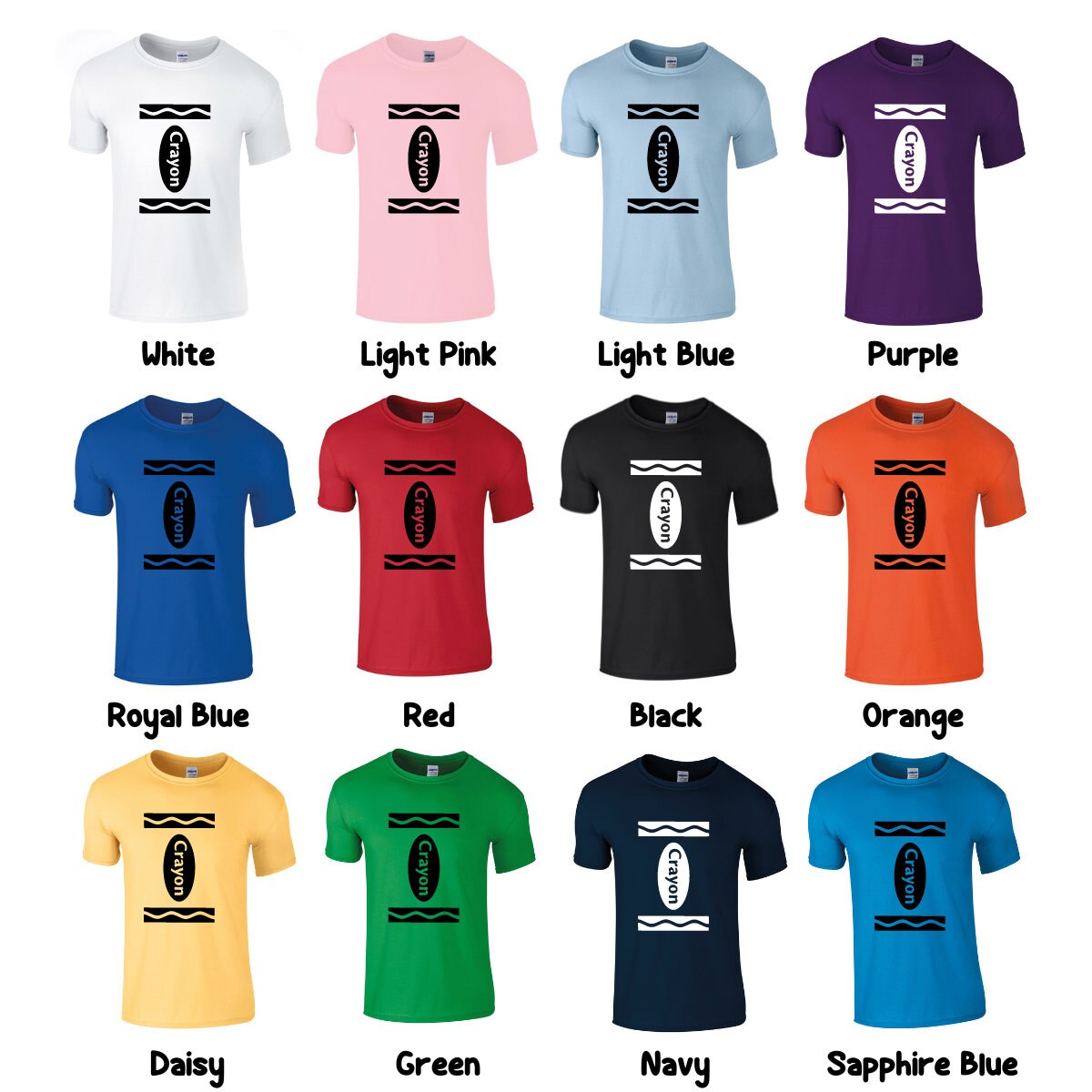 Kids Crayon T-Shirt - Various Colours