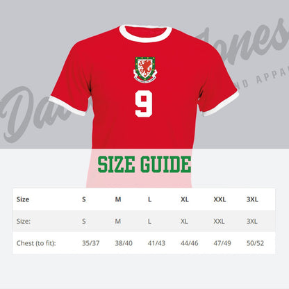 Wales Retro Design Football T-shirts - Classic Design - Adults - Welsh - World Cup